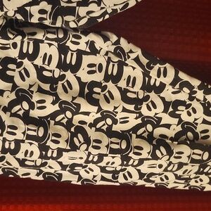 Mickey Mouse Black And White Adult M Leggings, Disney Brand